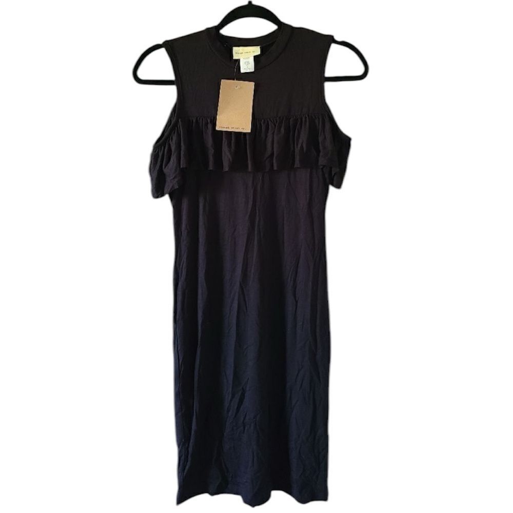 NWT enough about me size small sleeveless ruffled bodice dress